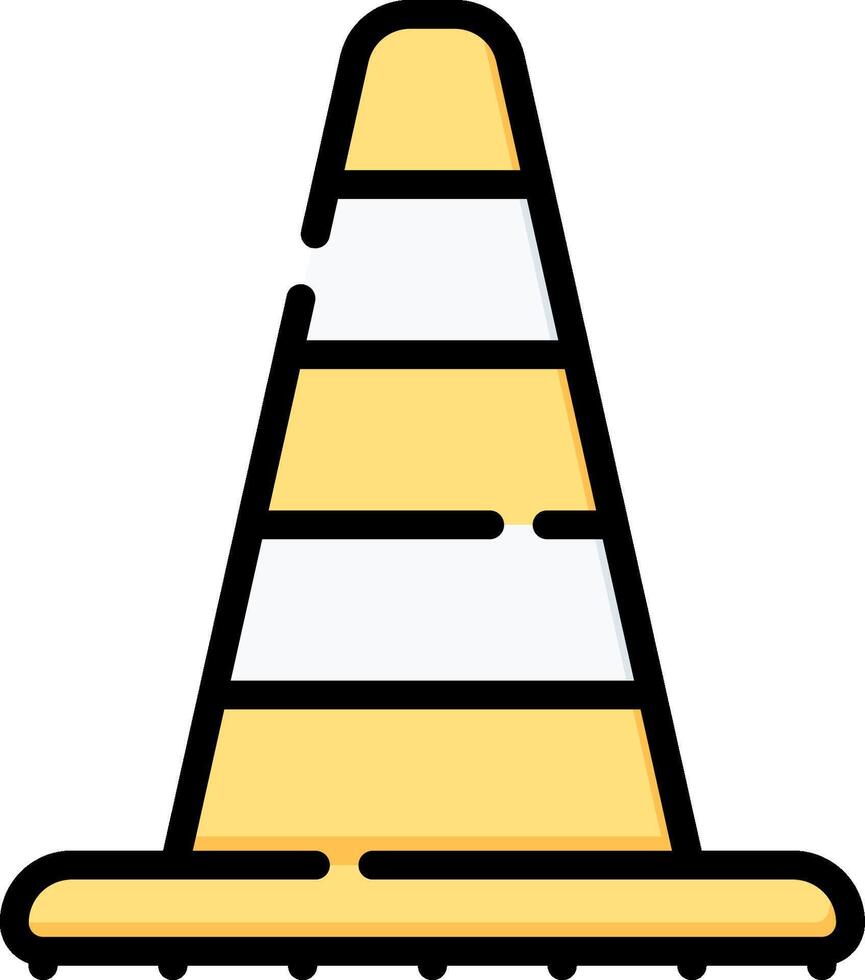 A traffic cone icon on a white background vector