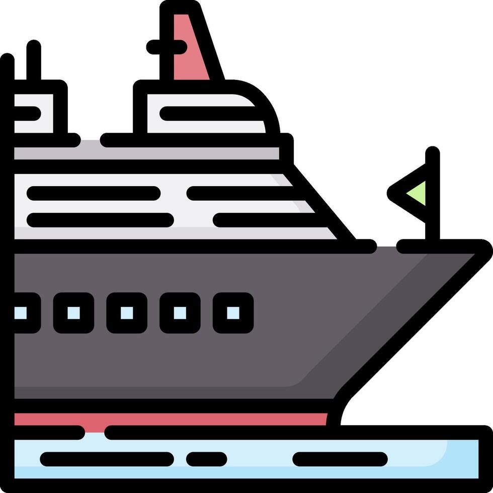 Cruise ship icon vector