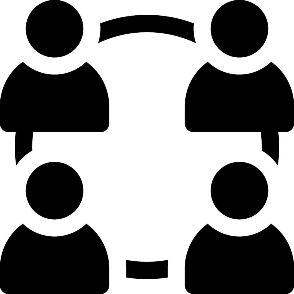 People in a circle with a circle around them vector