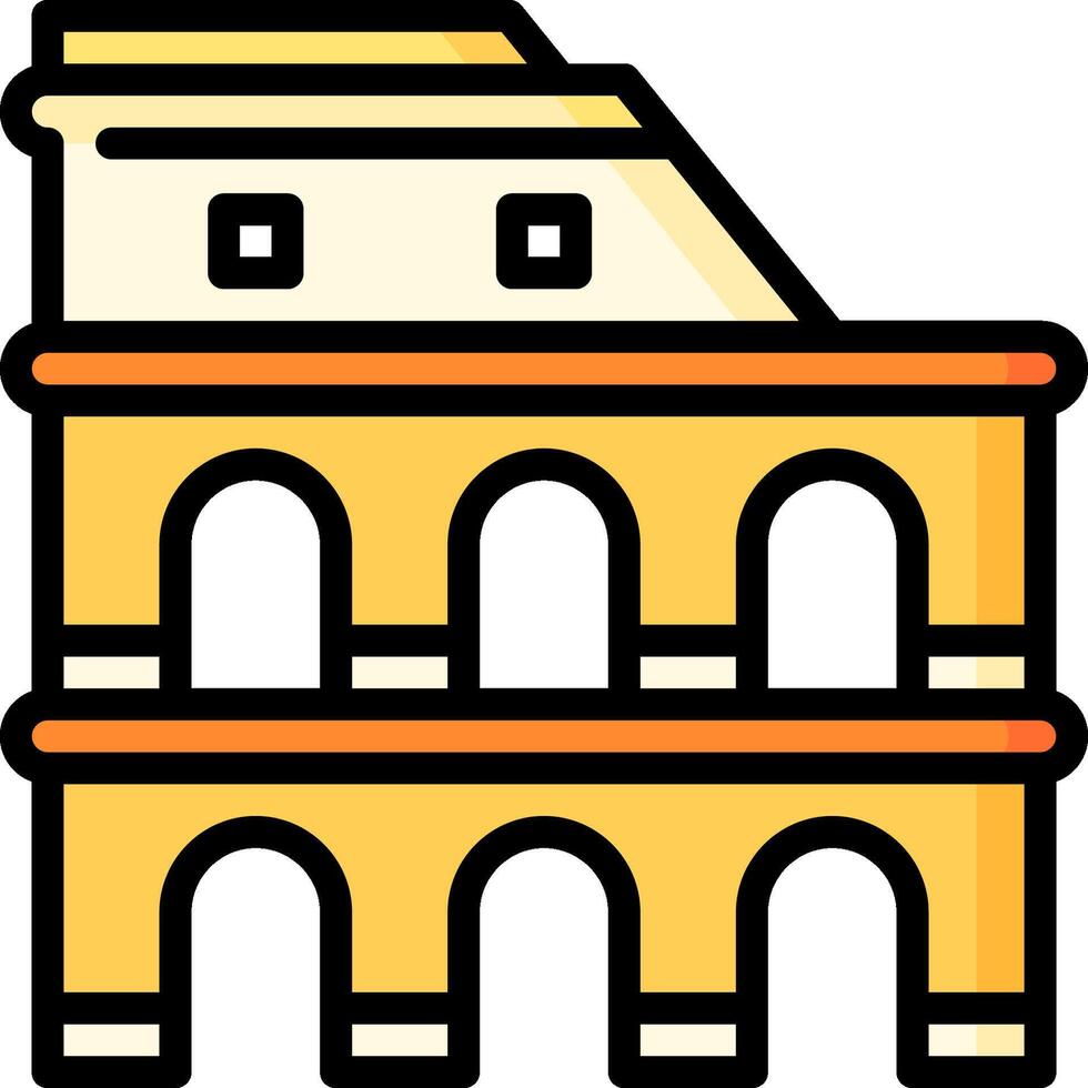 Colosseum icon illustration vector
