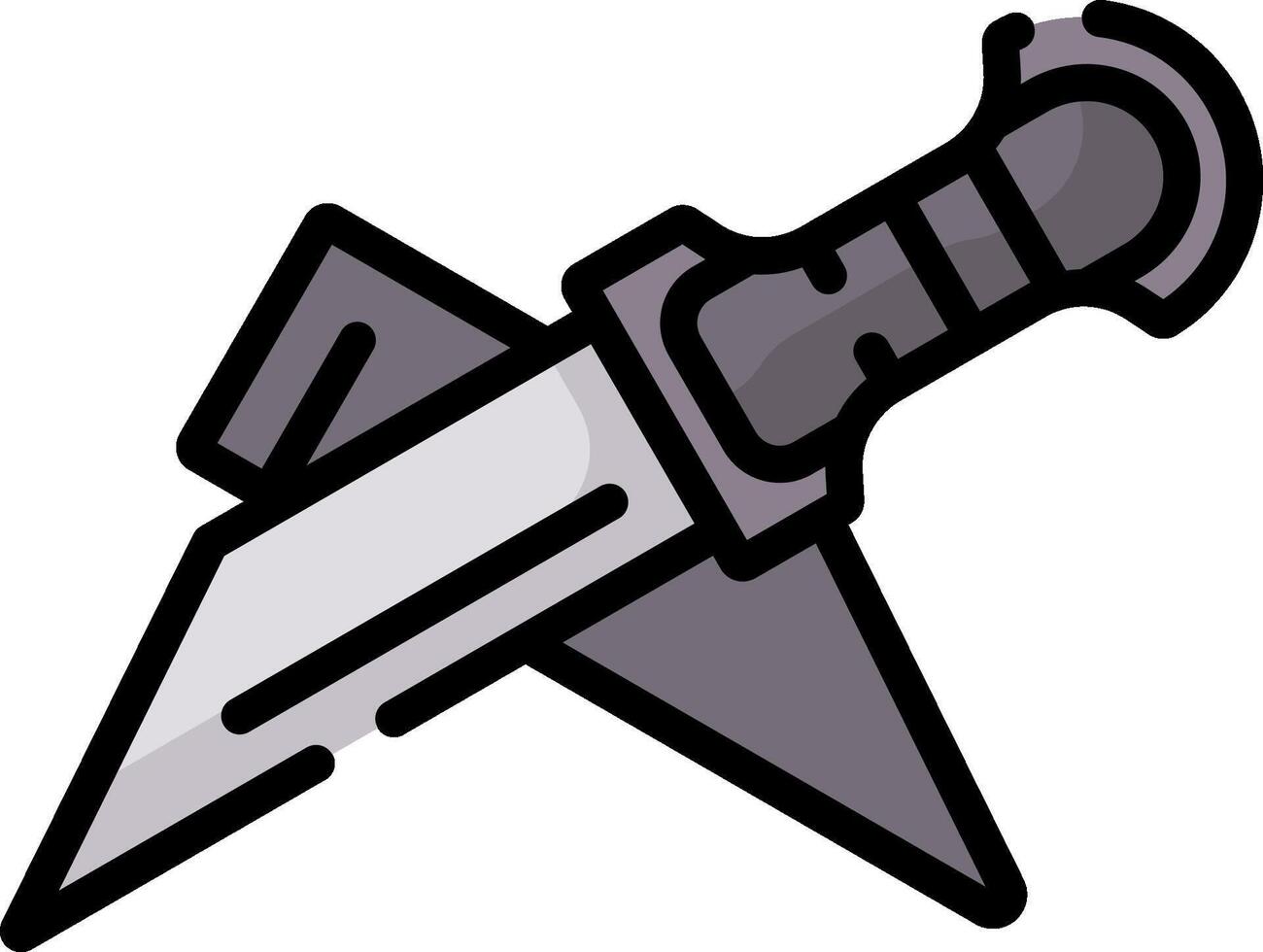 A knife and a cross on a white background vector
