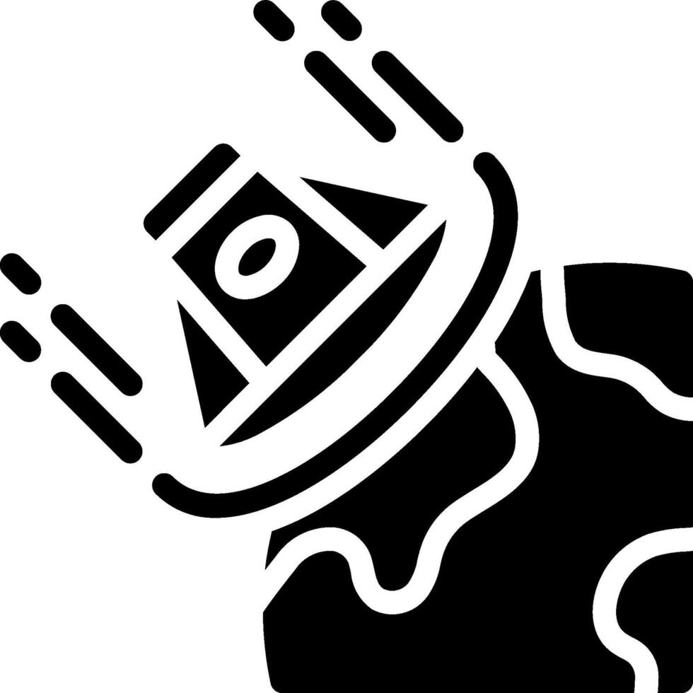 A black and white icon of a bomb vector