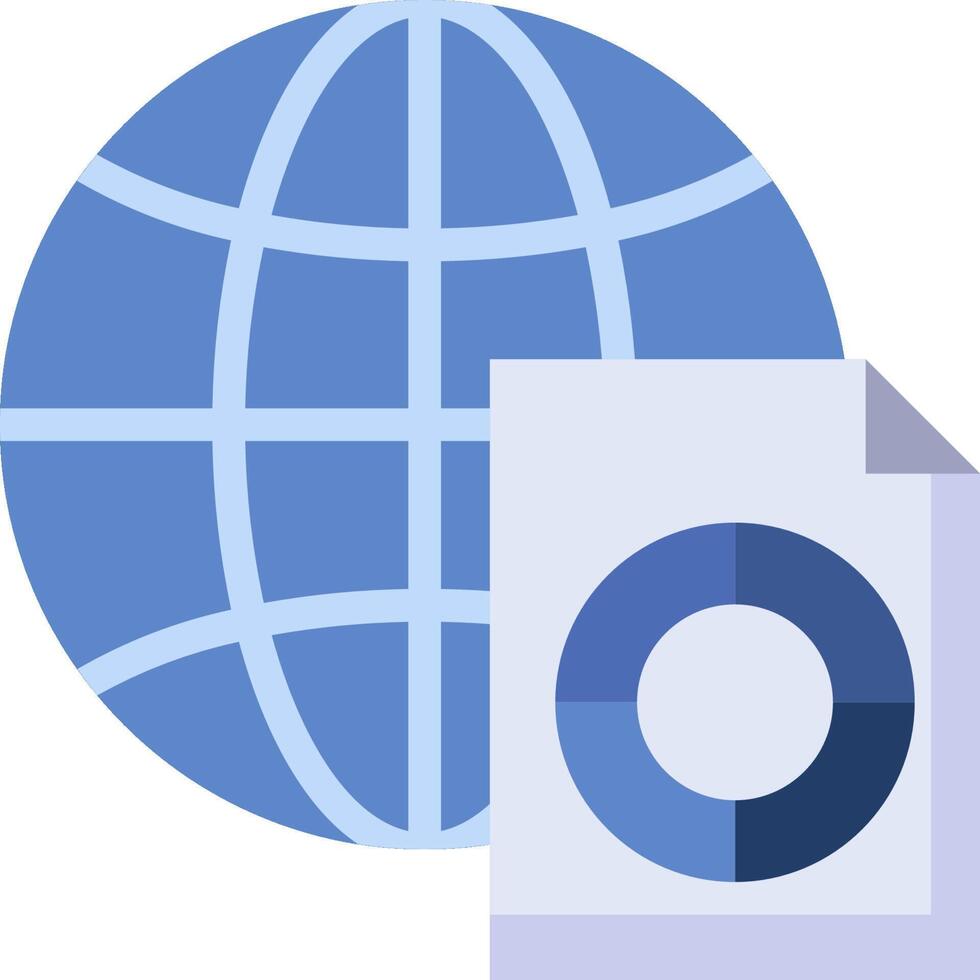 A globe and a document icon vector