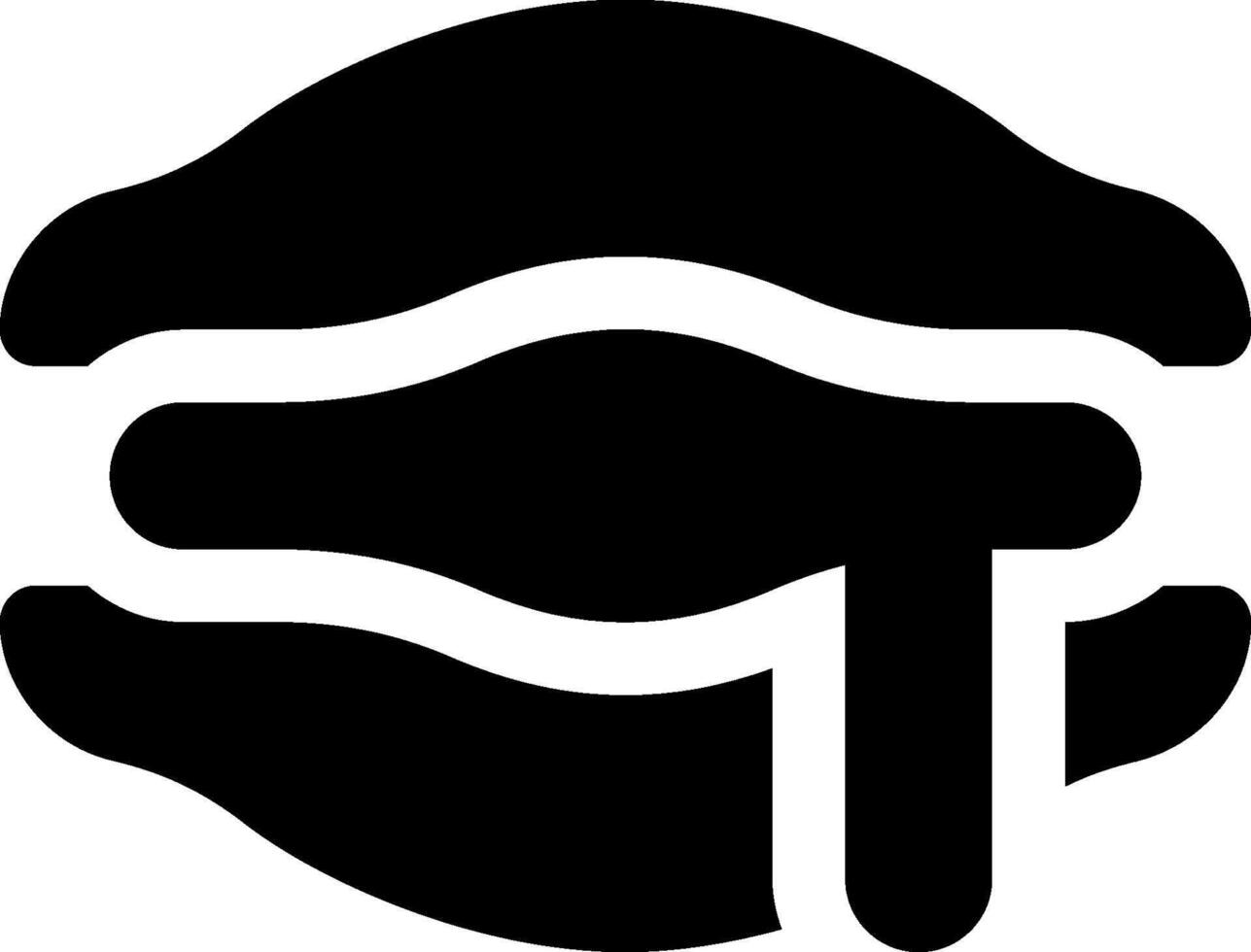 A black and white logo of a burger vector