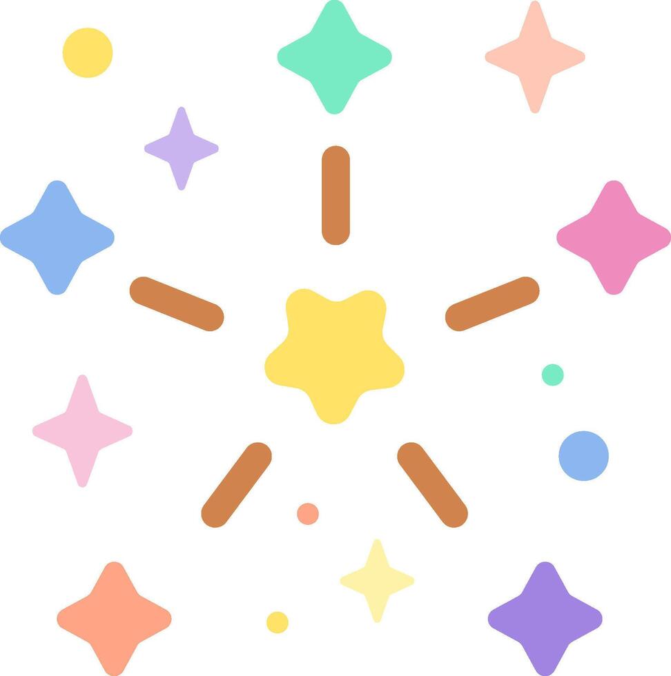 A colorful starburst pattern with many different colors vector