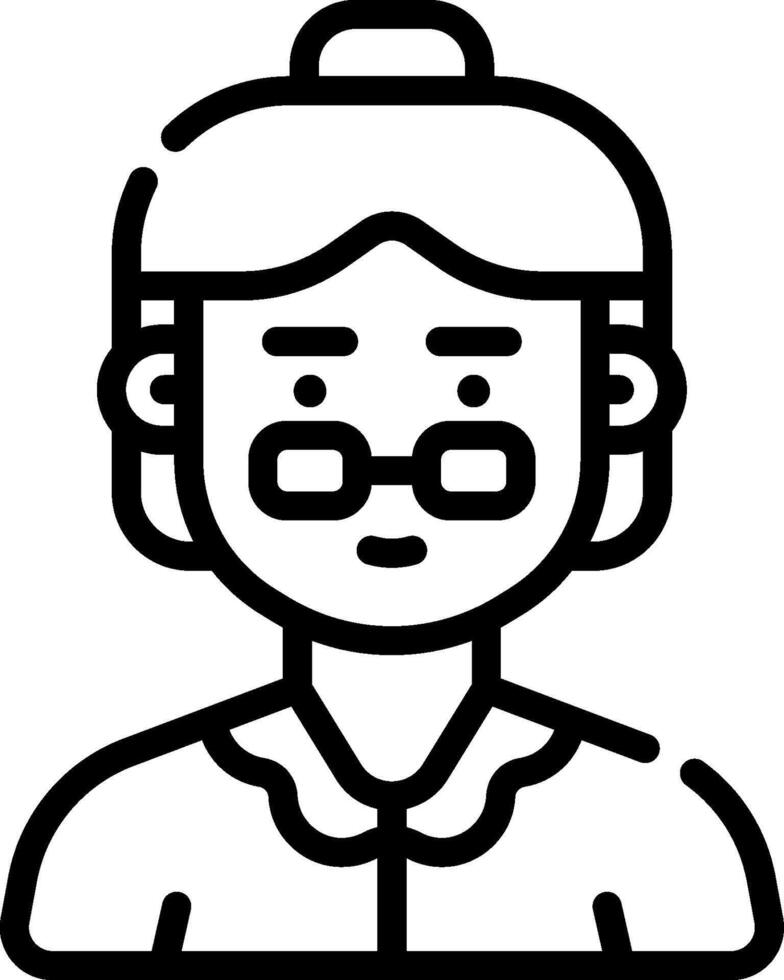 An icon of a woman with glasses and a hat vector