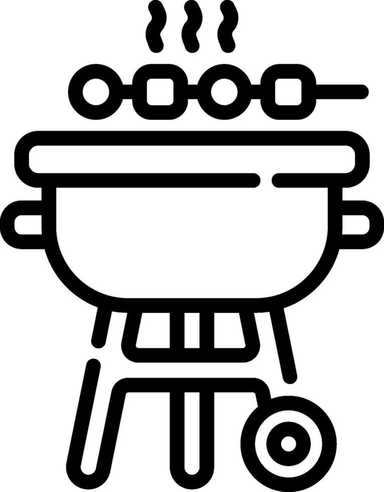 Bbq grill icon illustration vector