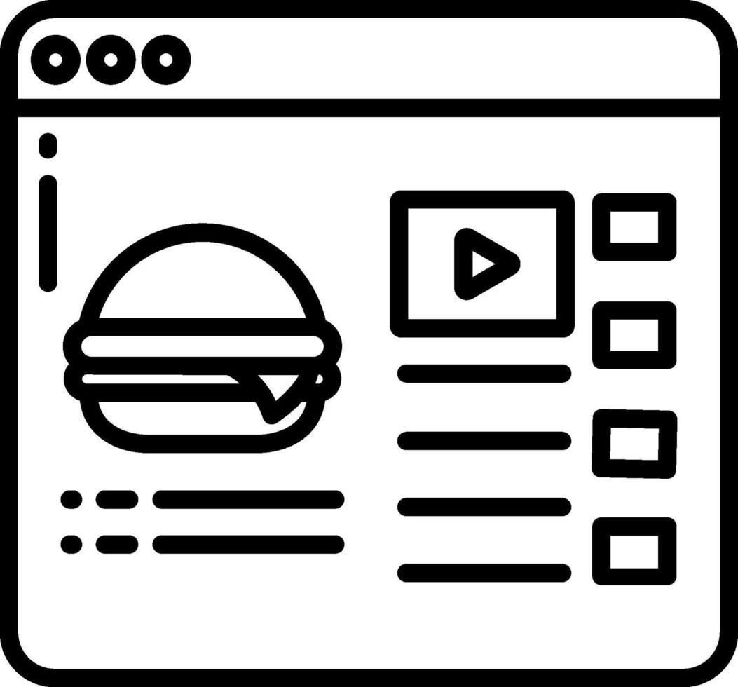 A hamburger icon on a website vector
