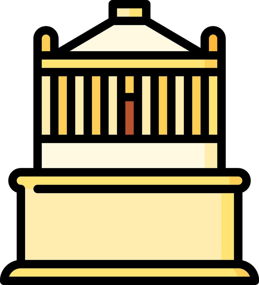 The parthenon icon illustration vector