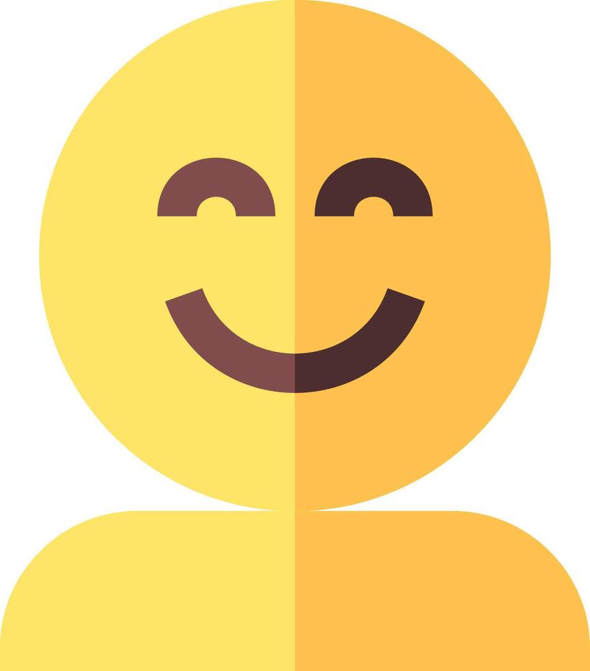 A yellow smiley face with a brown face vector