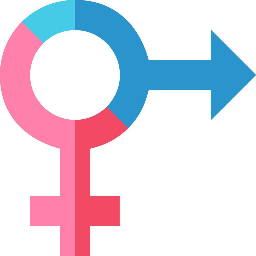 A female symbol with an arrow pointing to the right vector