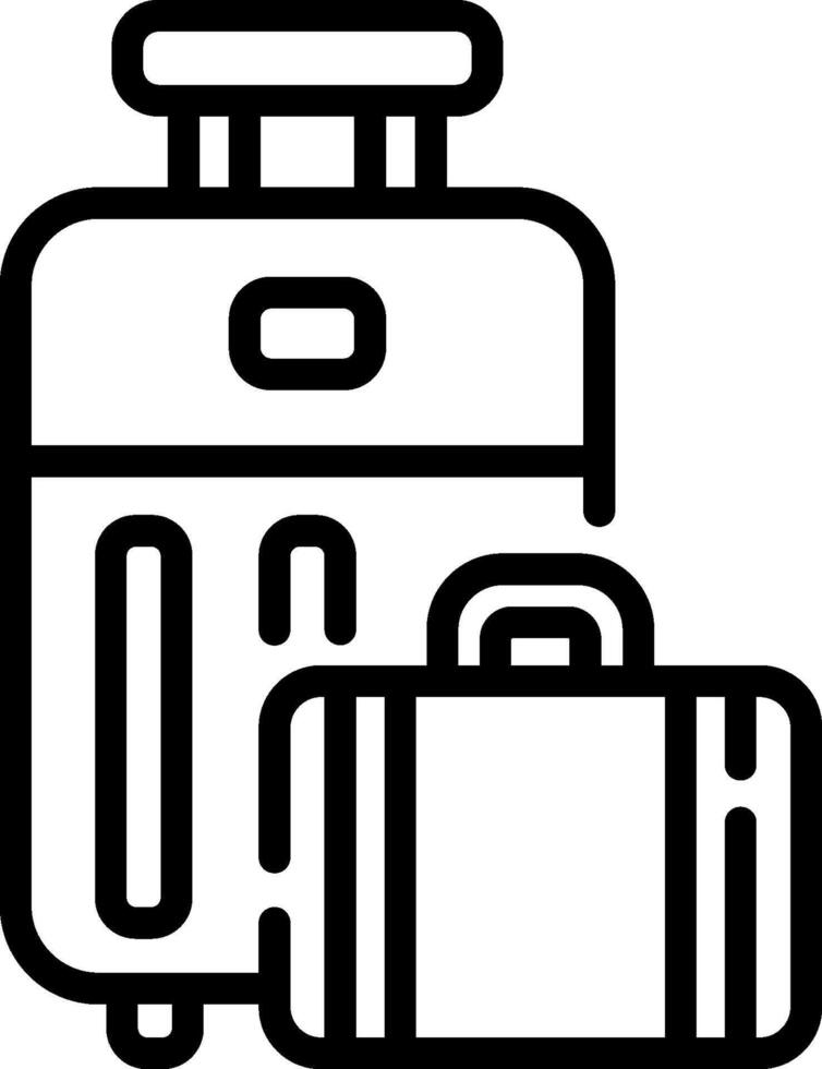Travel luggage icon vector