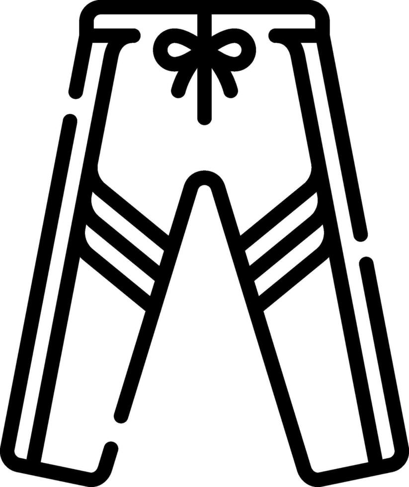 A pair of pants with a bow on the side vector