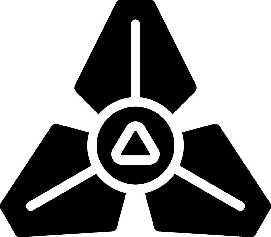 A black and white logo of a triangle with a triangle inside vector