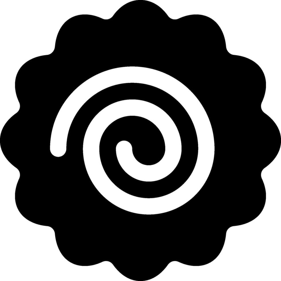 A black and white spiral logo vector