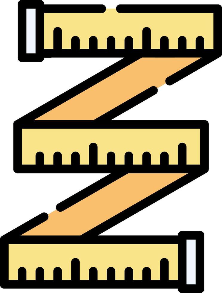 A ruler with a tape measure on it vector