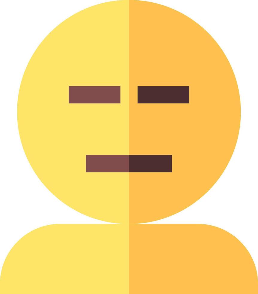 A yellow emoticion with a face vector
