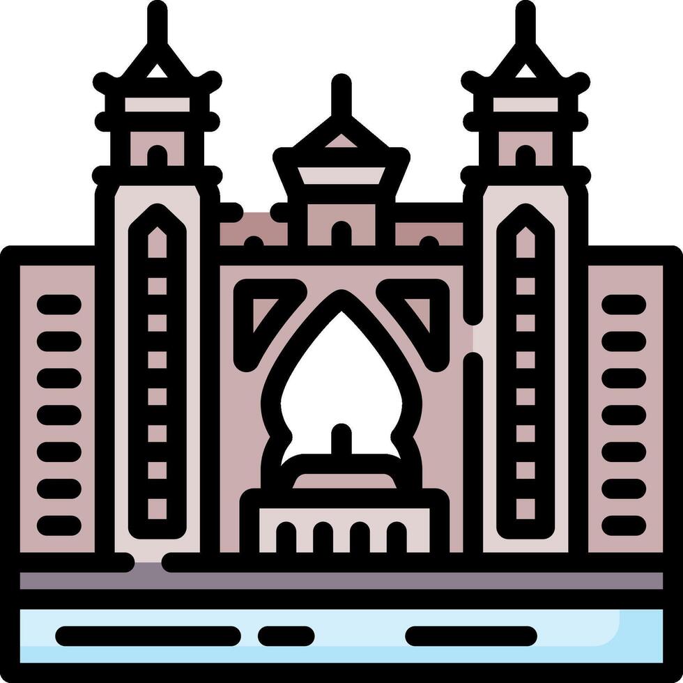 A building with a tower and a clock on it vector