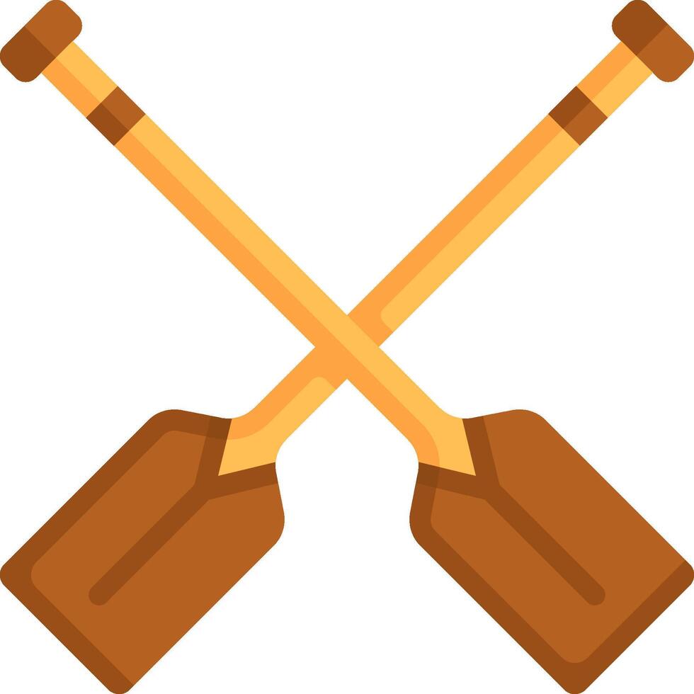 Two oars on a white background vector