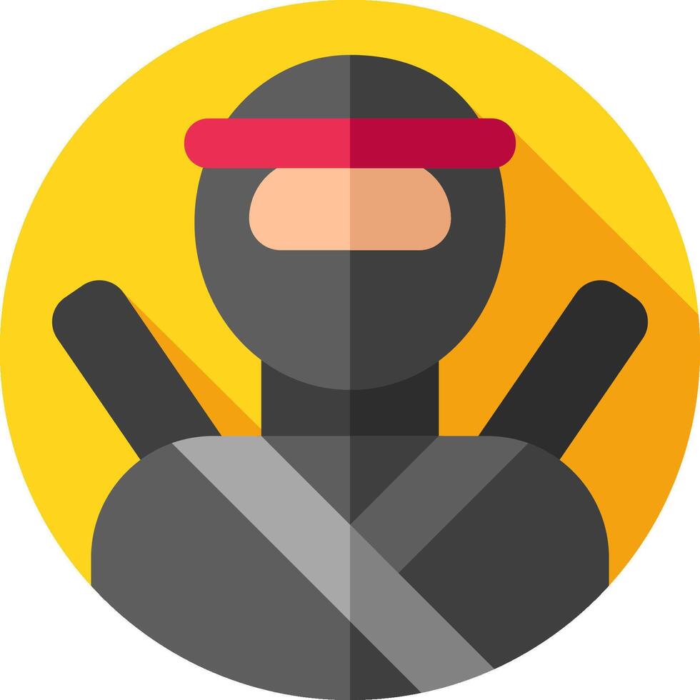 Ninja icon flat design vector