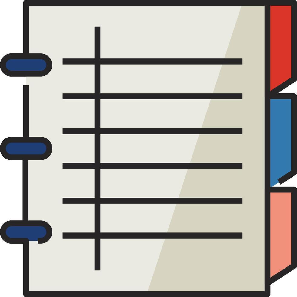A notebook with a pen and paper on it vector