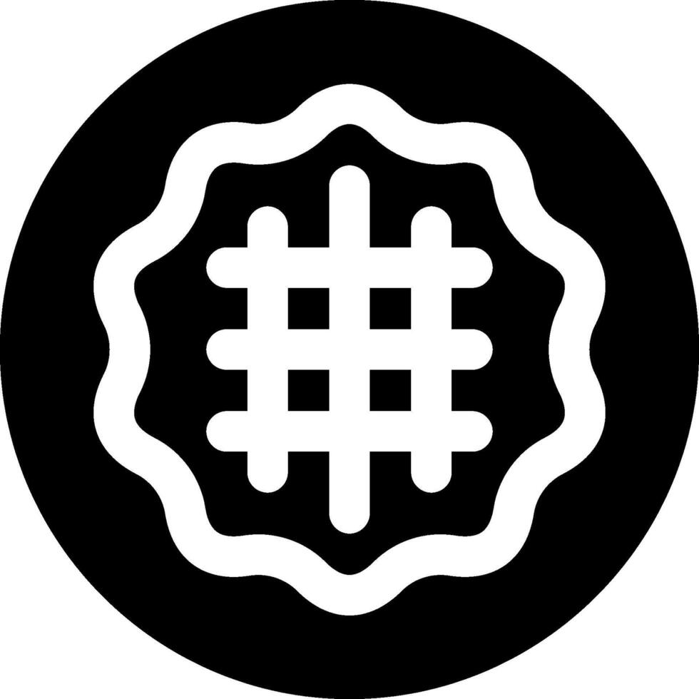 A black and white logo with a white cross vector