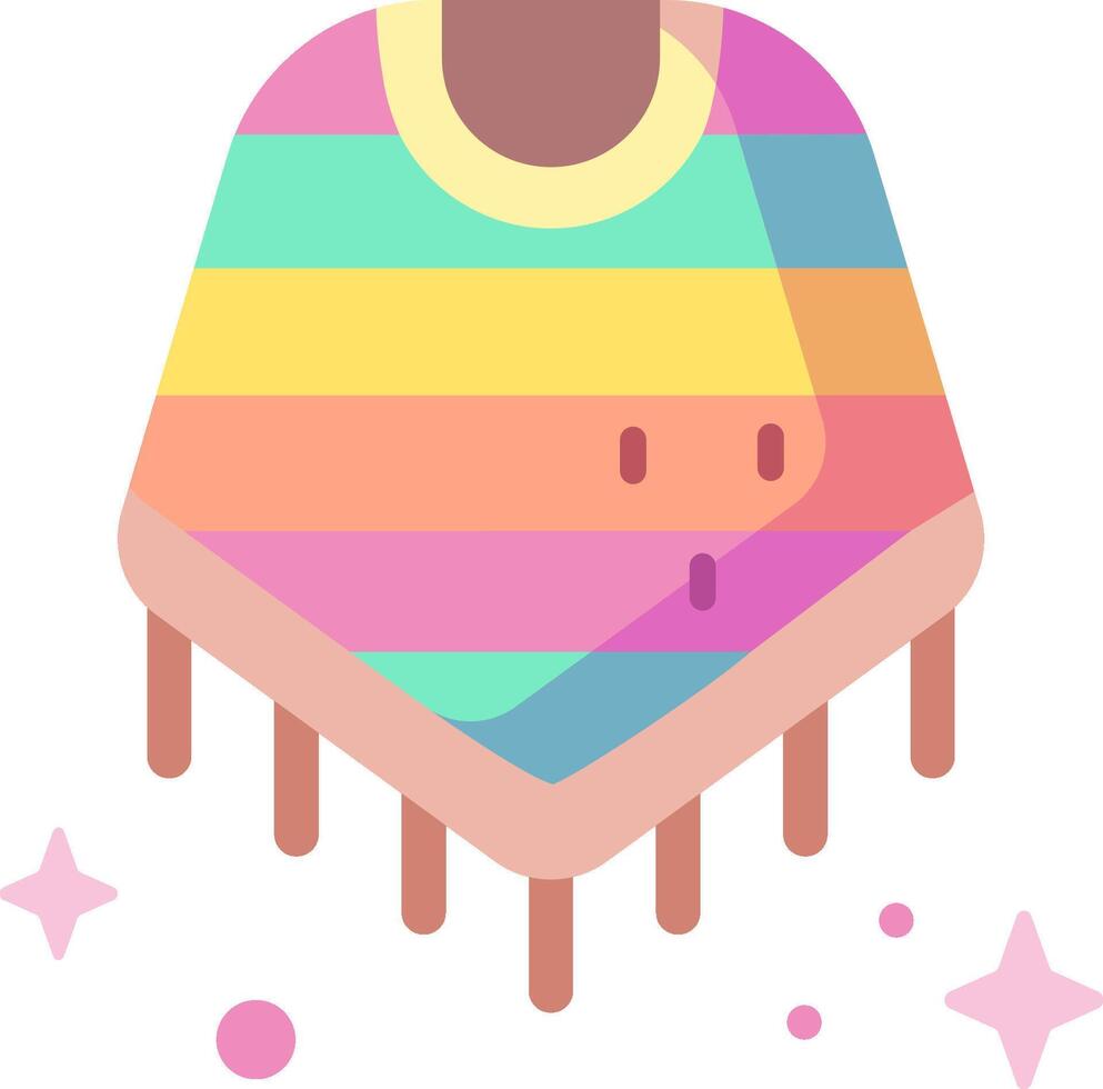 A colorful ice cream cone with stars and sprinkles vector