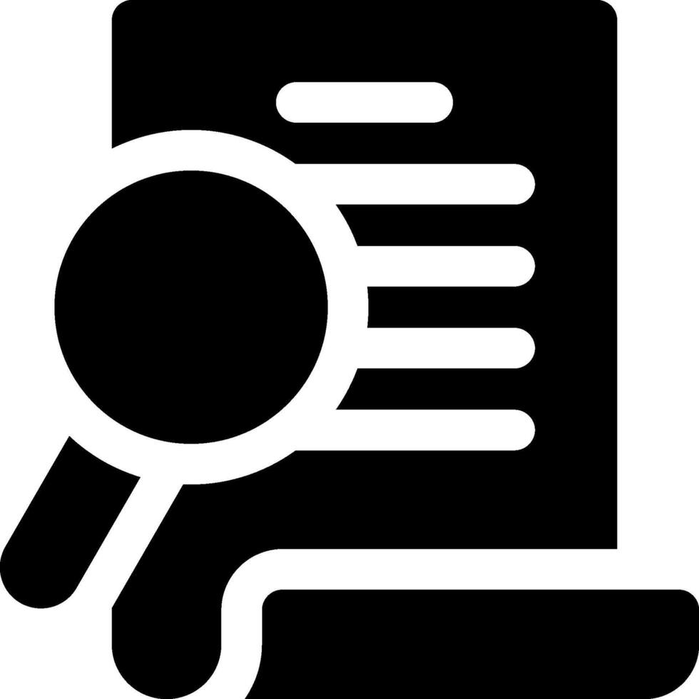 A magnifying glass icon on a white background vector
