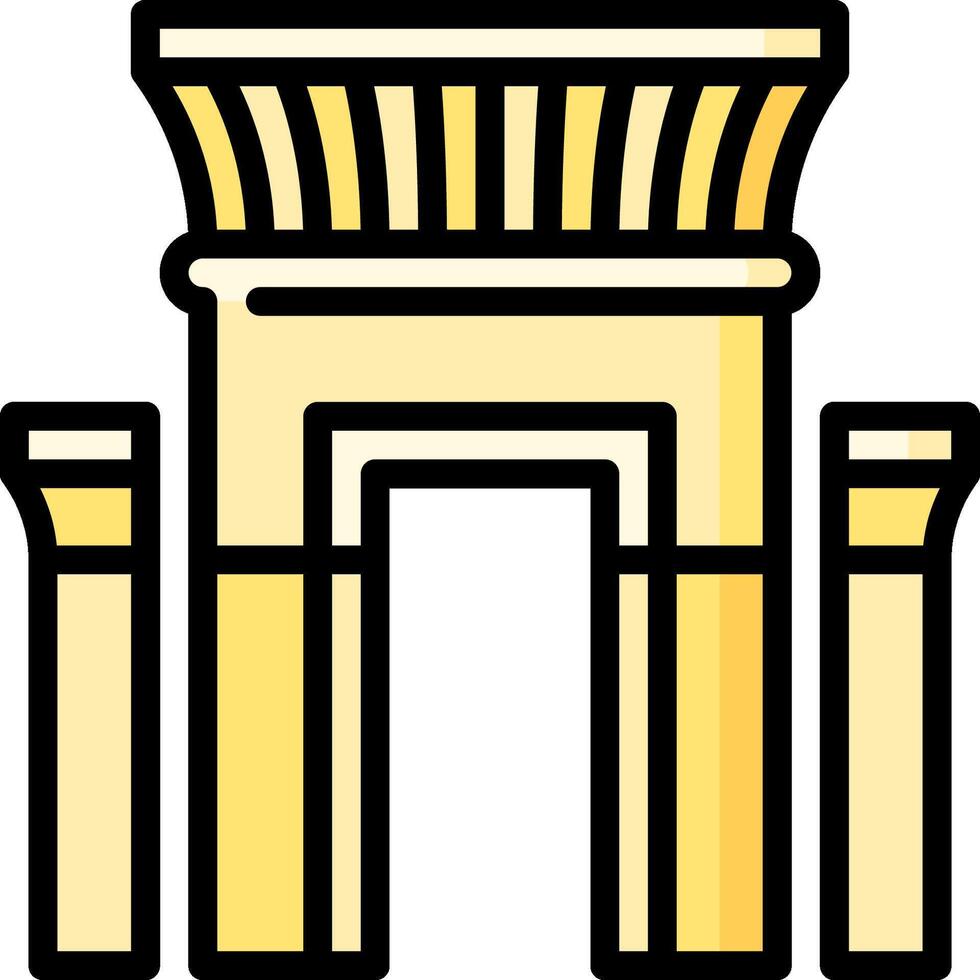 Ancient egypt temple icon illustration vector