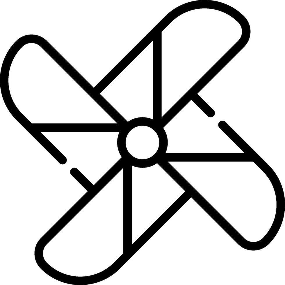 A black and white image of a fan vector