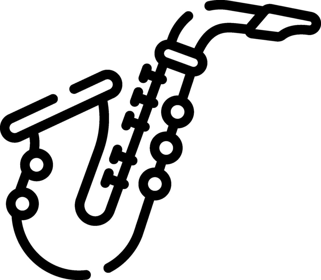 Saxophone line icon vector