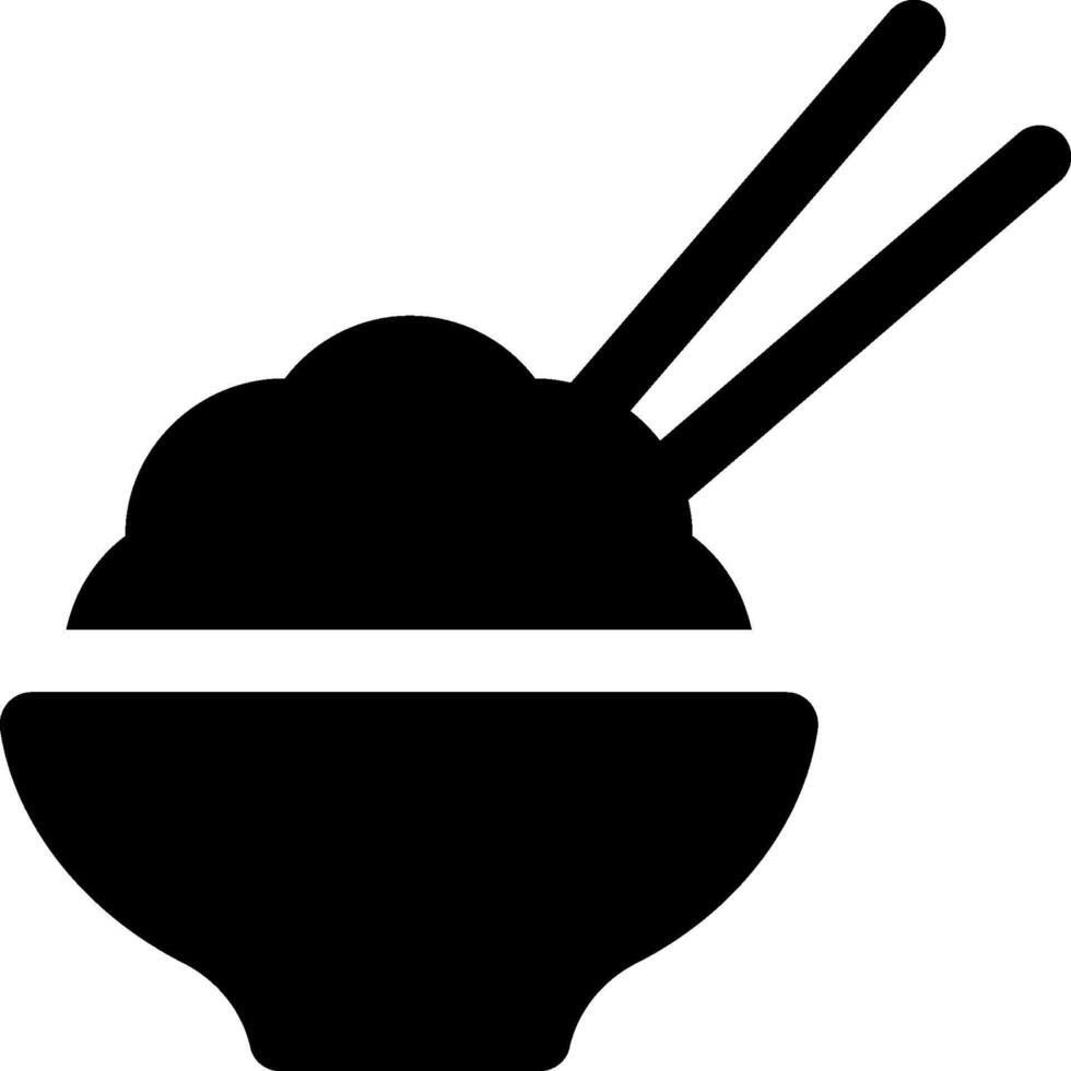 Chinese food bowl icon vector