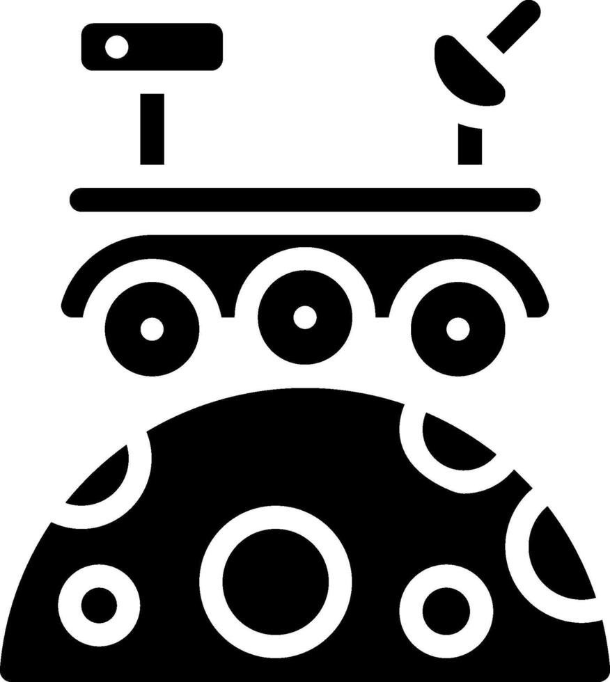 A black and white illustration of a rocket on top of a mountain vector