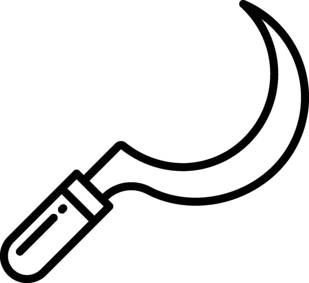 A black and white illustration of a knife vector