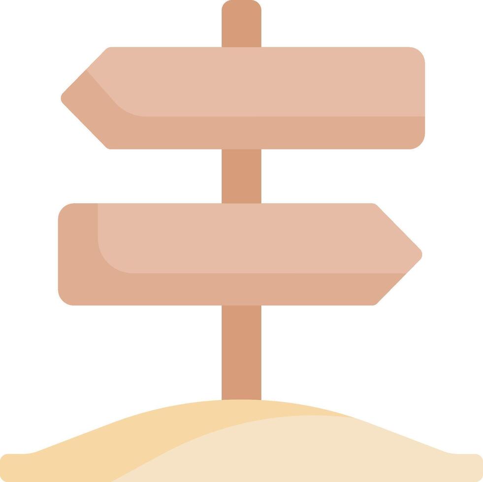 Wooden directional sign vector