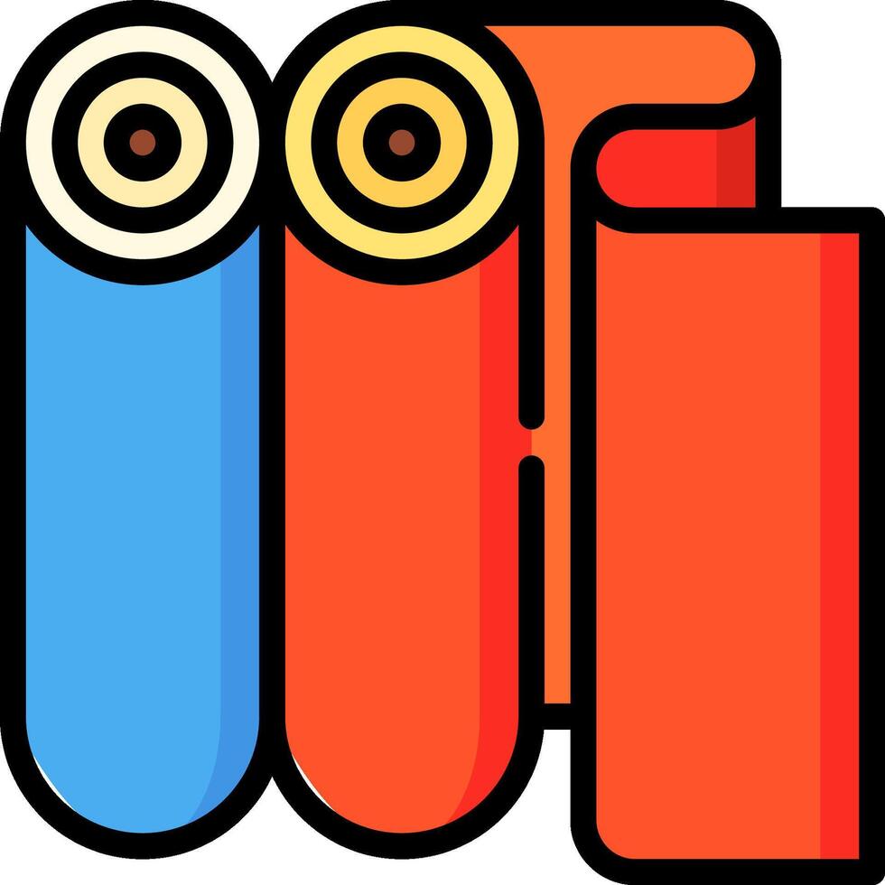 A red and blue book with a book inside vector