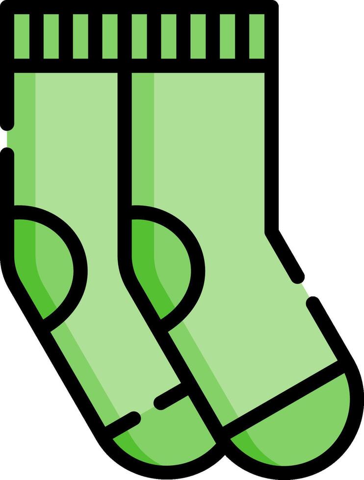 A pair of green socks on a white background vector