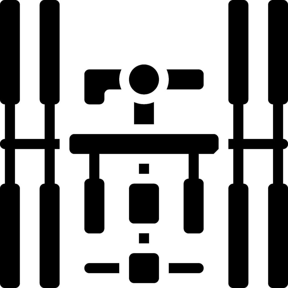 Space station icon vector