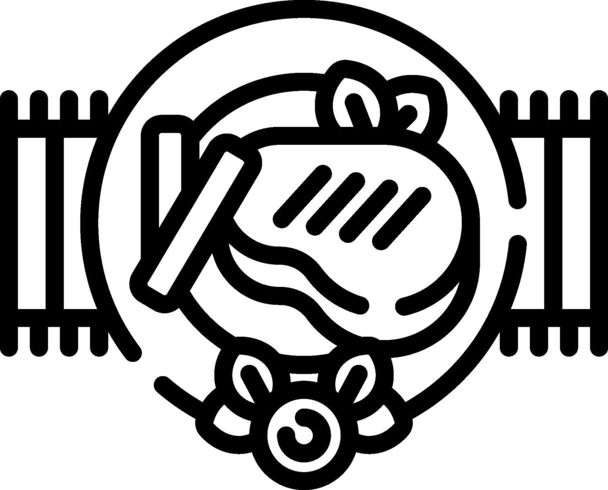 A black and white logo of a glove vector