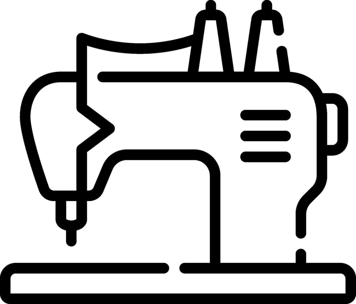 A sewing machine icon on a white background vector