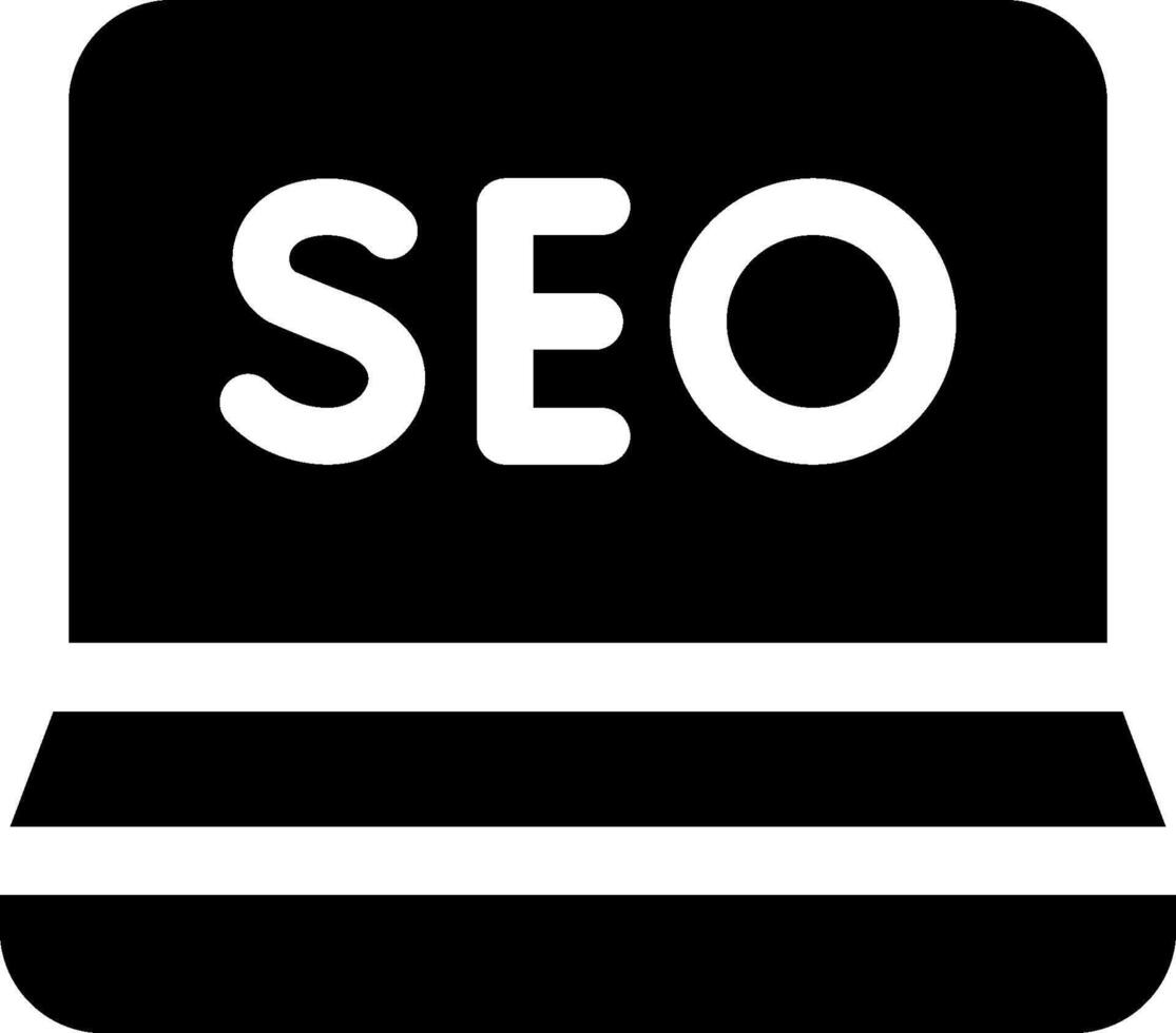 Seo logo on laptop vector