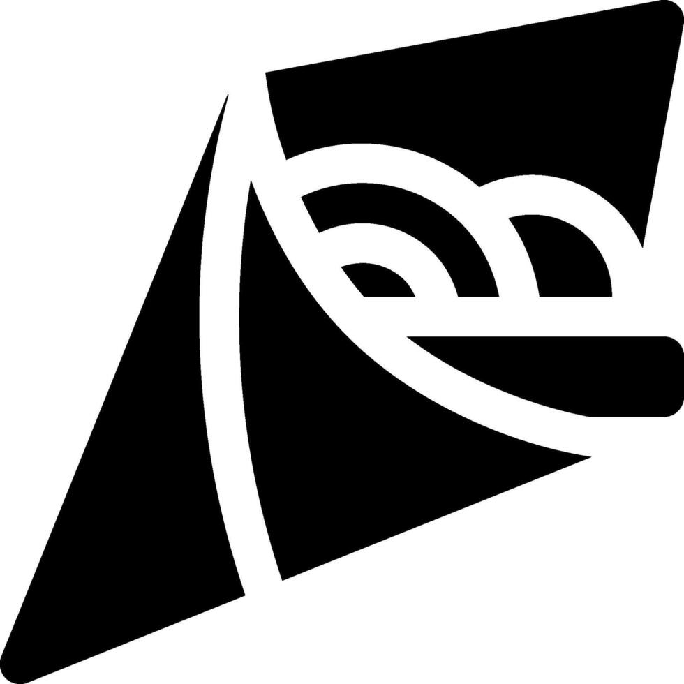 A black and white logo with a wave vector