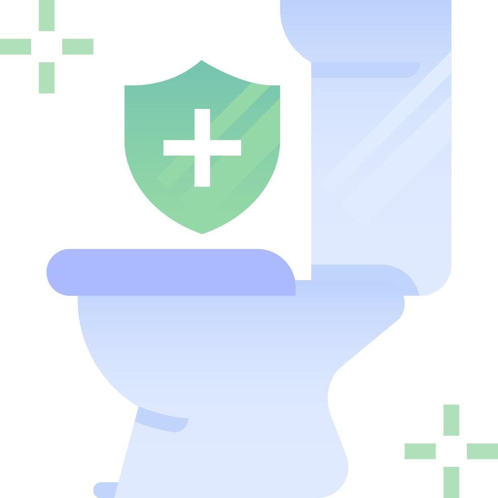 Toilet seat cover with shield vector