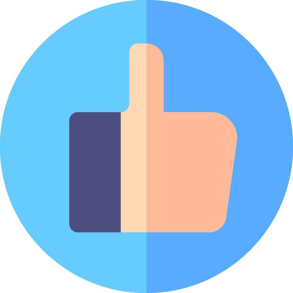 A thumbs up icon on a blue background vector