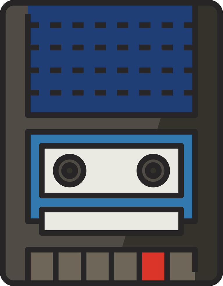 An icon of a cassette player vector