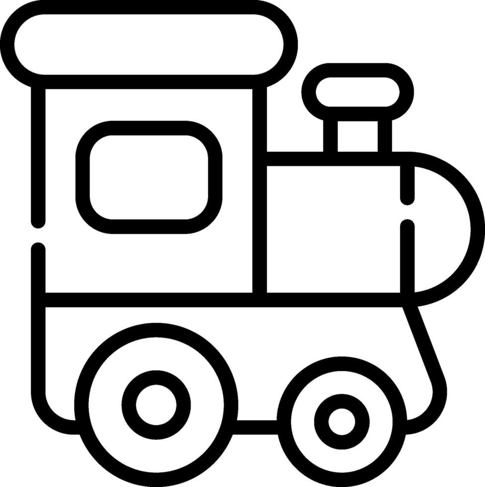 A black and white train icon on a white background vector
