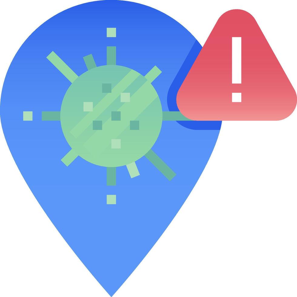Google maps coronavirus warning vector