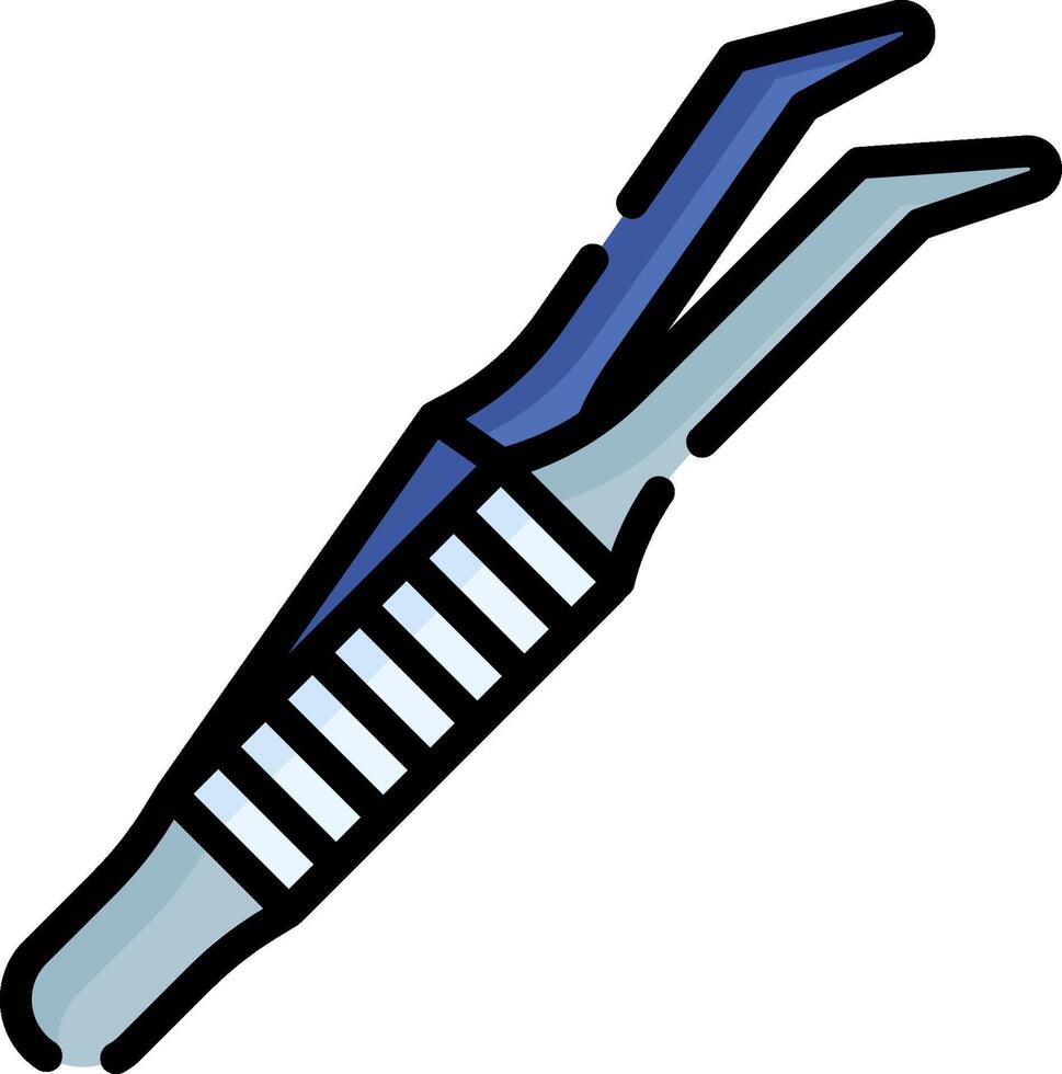 A blue and white medical instrument clipart vector