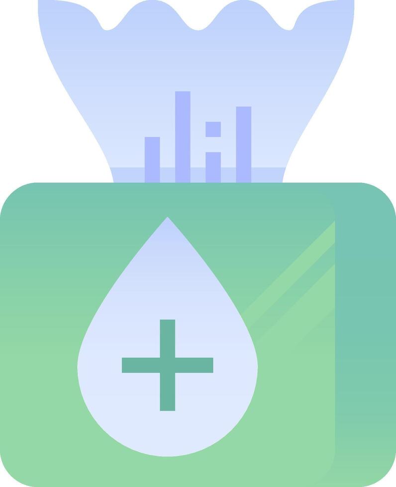 A green box with a drop of water and a plus sign vector