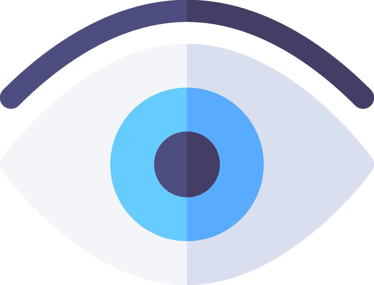 An eye icon with a blue eye vector